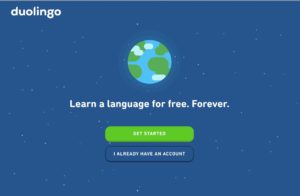 pagina principal Duolingo